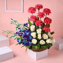 mix flower basket