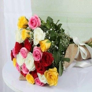 20 roses with jute