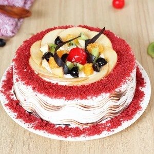 velvet fruits cake