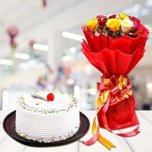 Cake & Bouquet