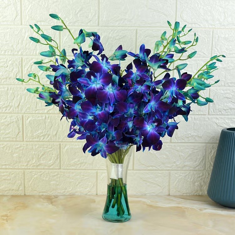 Blue Orchid Vase