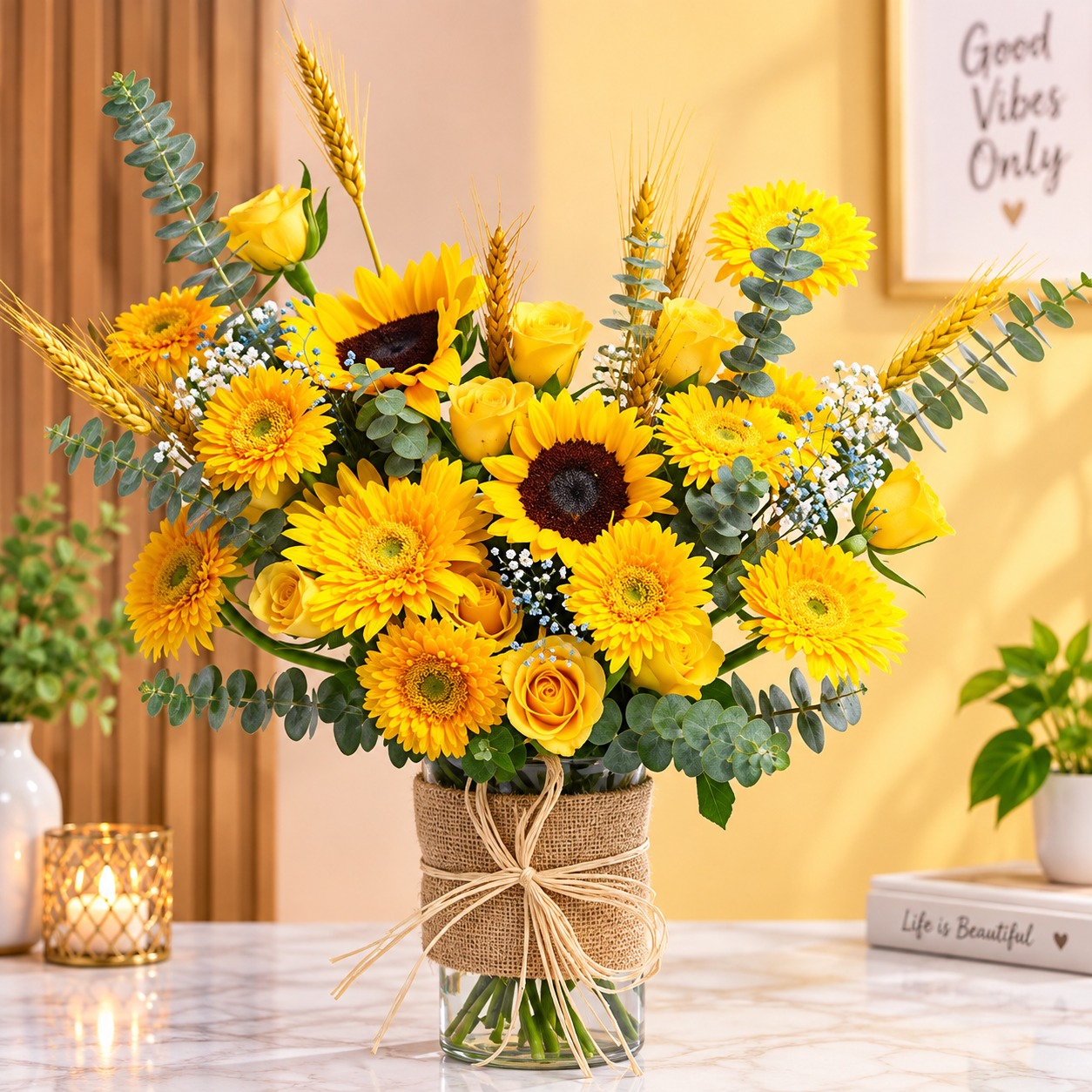 yellow arrangement