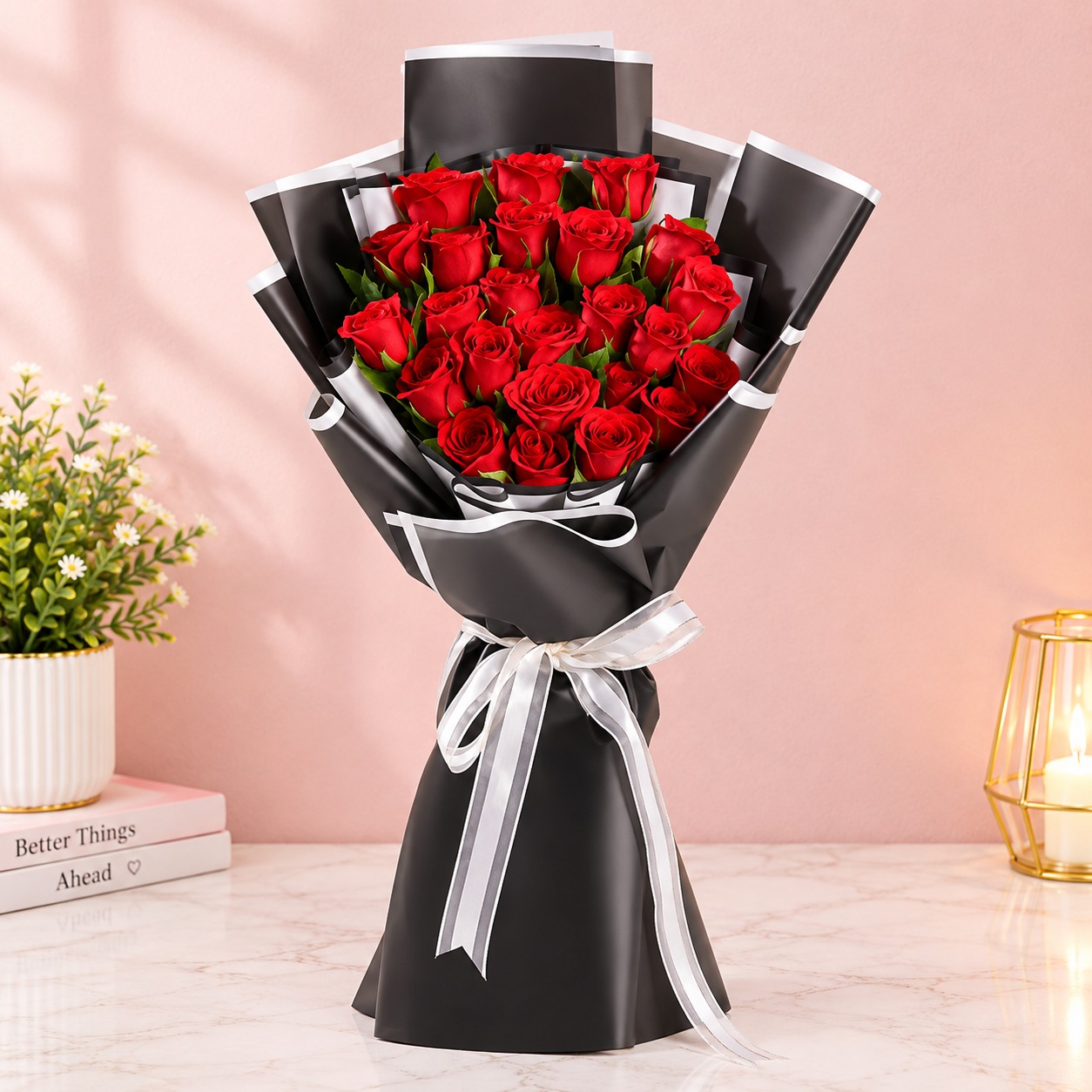24 red roses